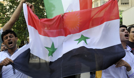 LEBANON SYRIA PROTEST IN BEIRUT